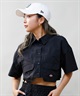 Dickies ディッキーズ レディース ナイロン ショート丈 半袖 ワークシャツ セットアップ対応 80488500 ムラサキスポーツ限定(85GY-M)