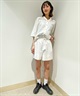 RIKKA FEMME リッカファム レディース 半袖 シャツ MUJI RF24SS14(WHT-FREE)