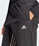 adidas/アディダス ダンス スリーストライプス ワイドレッグパンツ レディース ロングパンツ ジャージ DTF64(BK/WT-M)