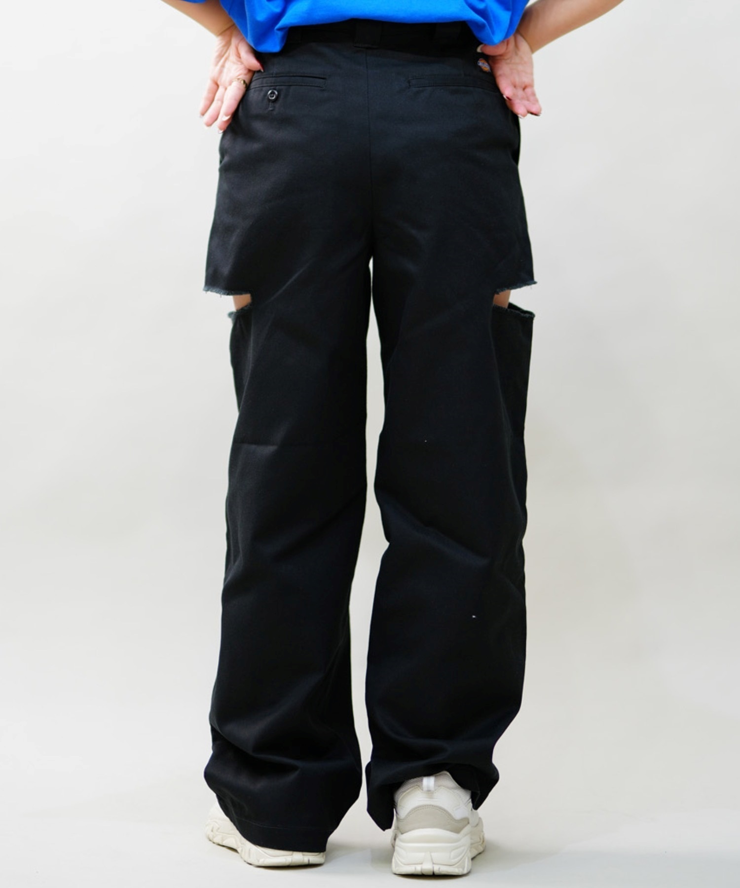 Dickies ディッキーズ レディース サイドカット チノパンツ ワークパンツ 80488300 ムラサキスポーツ限定(80BK-M)