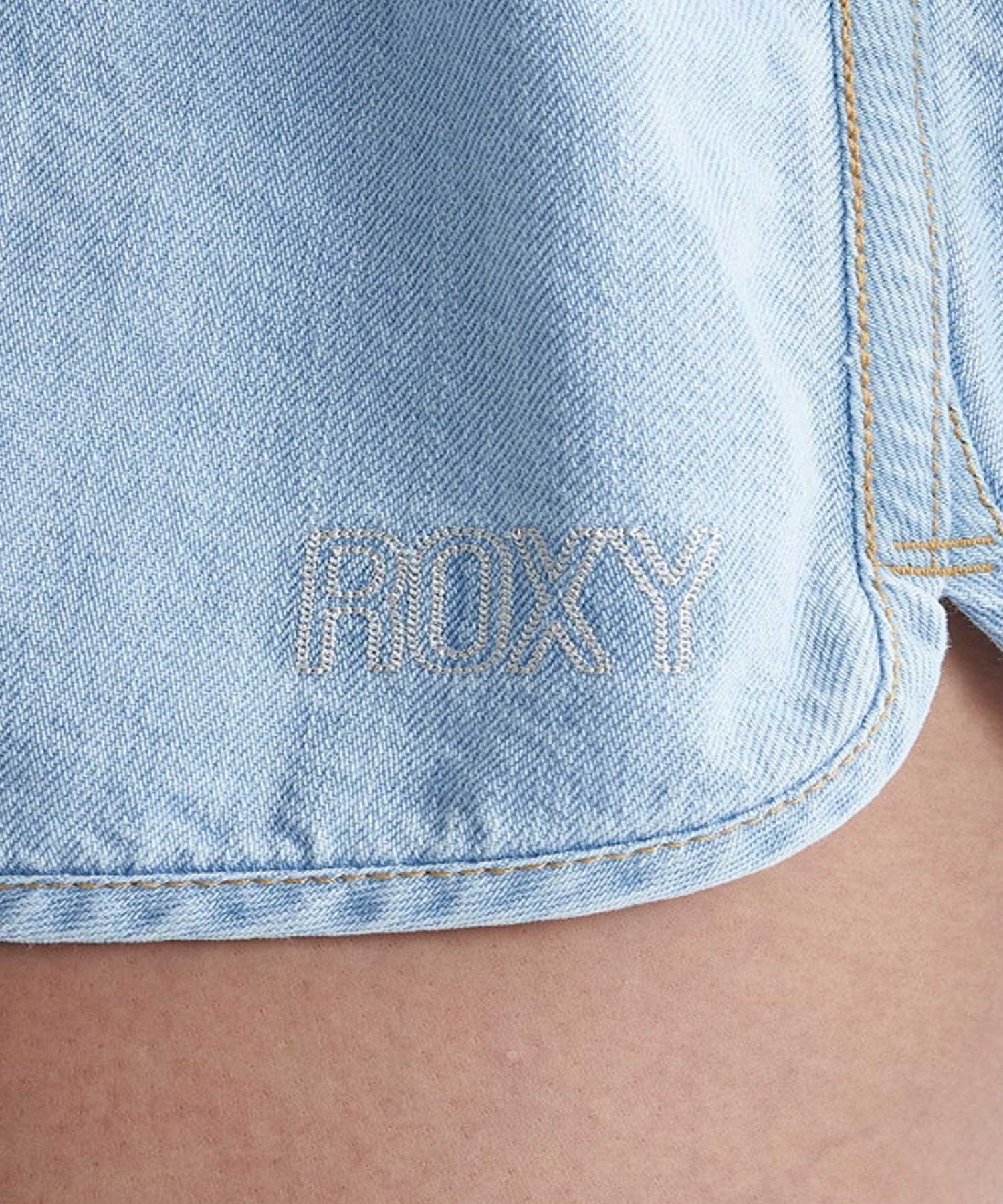 ROXY ロキシー GRAVEL デニムショーツ RPT241051 レディース ショートパンツ グラベル ワンポイン(LBL-S)