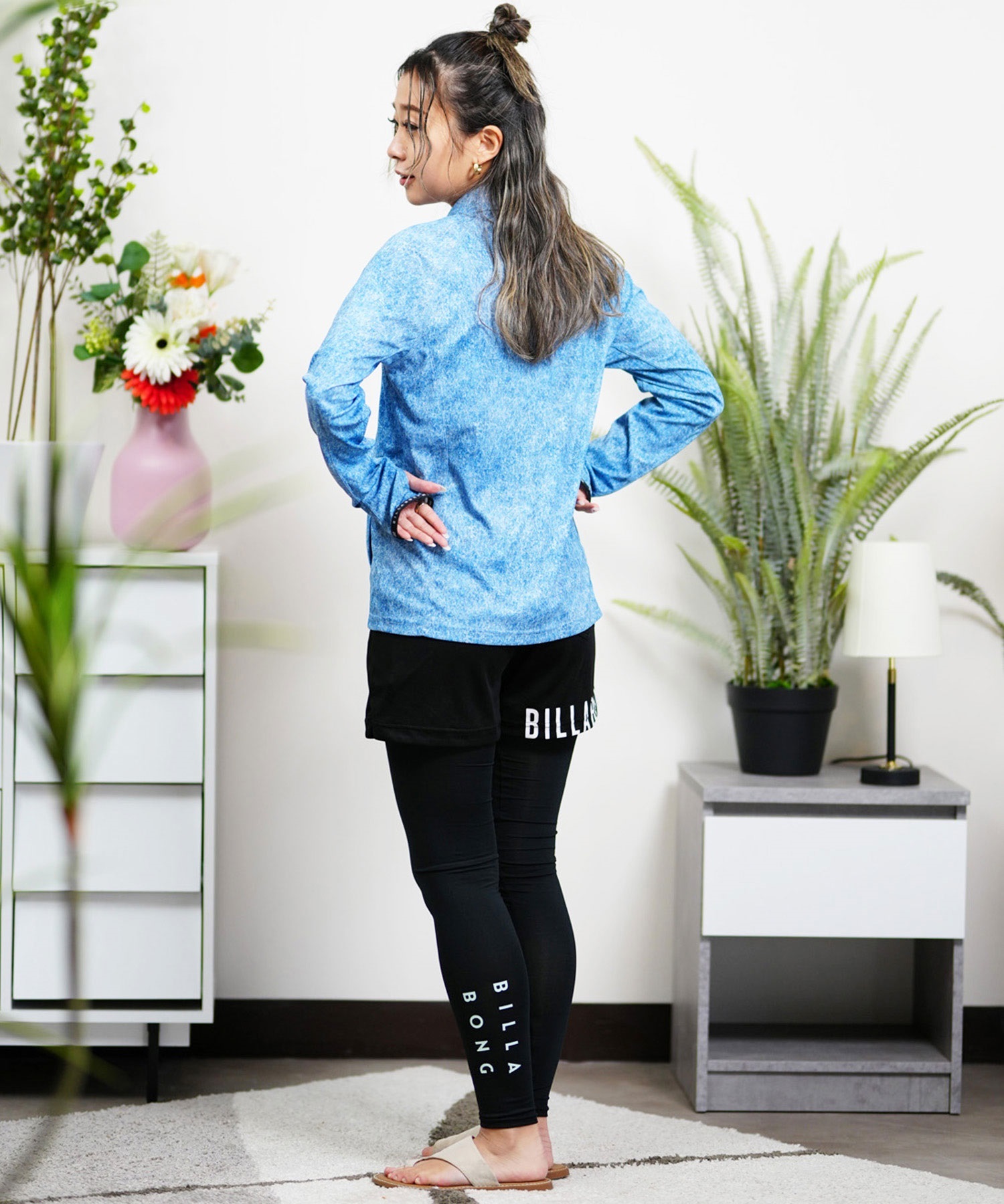 【クーポン対象】BILLABONG ビラボン ラッシュガード ハイネック ジップアップ 吸水速乾 UVケア レディース BE013-863(WHT-M)