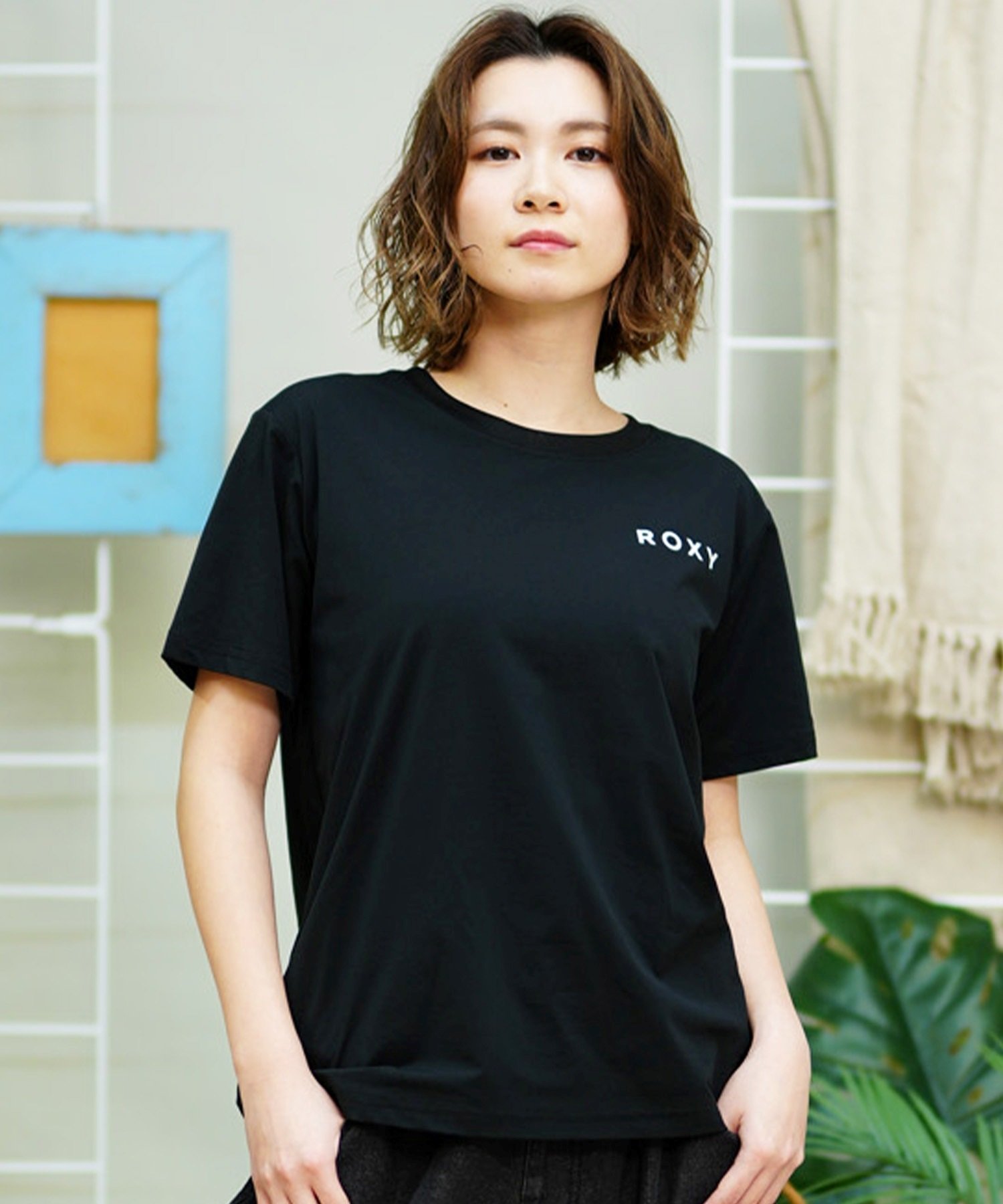 ROXY ロキシー 半袖 Tシャツ レディース ラッシュガード 水陸両用 体型カバー UVケア RLY242018(BBK-M)