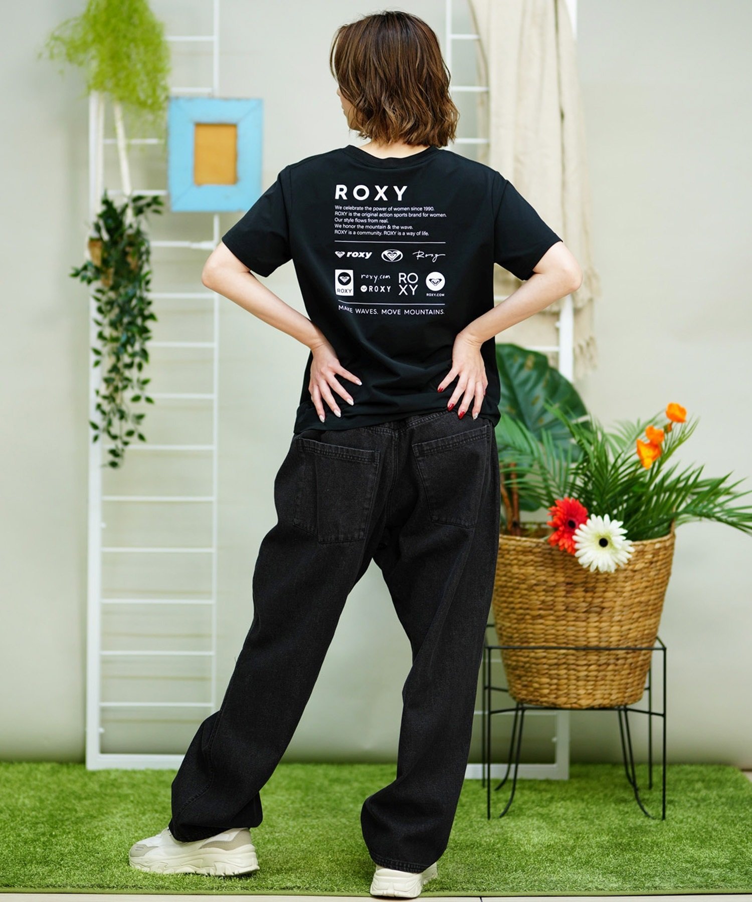 ROXY ロキシー 半袖 Tシャツ レディース ラッシュガード 水陸両用 体型カバー UVケア RLY242018(BBK-M)