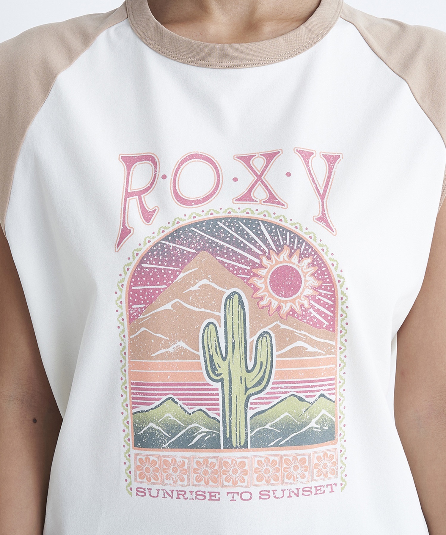 【クーポン対象】ROXY ロキシー レディース ラッシュガード タンクトップ ノースリーブTシャツ 水陸両用 ユーティリティ UVカット RLY242014(BEG-M)