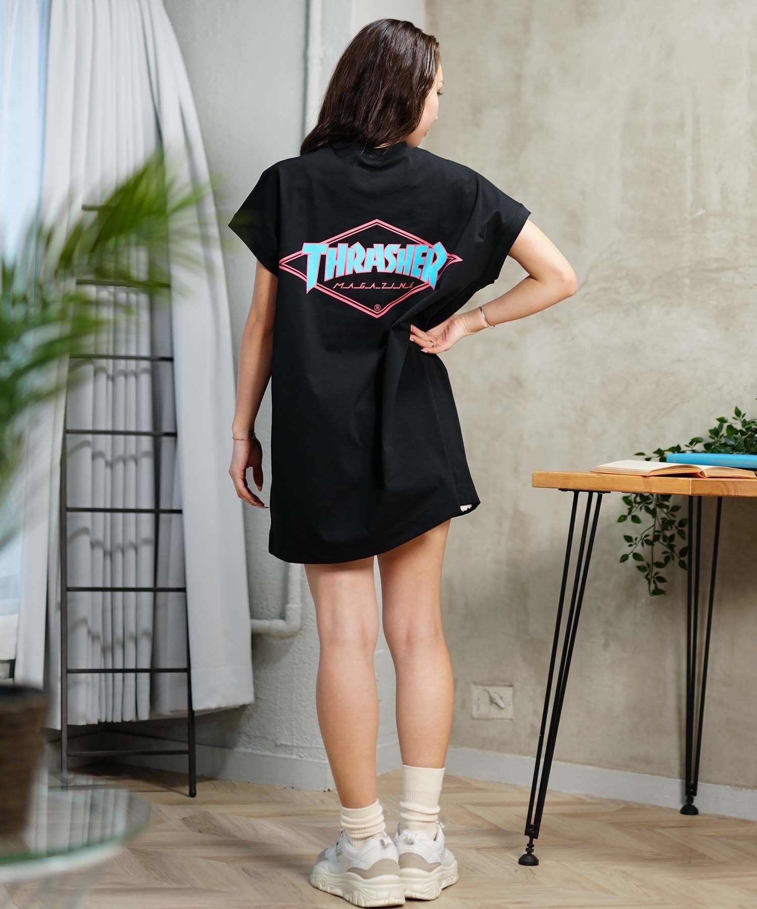 THRASHER スラッシャー レディース ラッシュガード タンクトップ ノースリーブ 水陸両用 ユニセックス ムラサキスポーツ限定 TC-001(WHT-FREE)