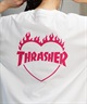 THRASHER スラッシャー レディース ラッシュガード 半袖 Tシャツ 水陸両用 オーバーサイズ ユニセックス ムラサキスポーツ限定 TC-003(WHT-M)