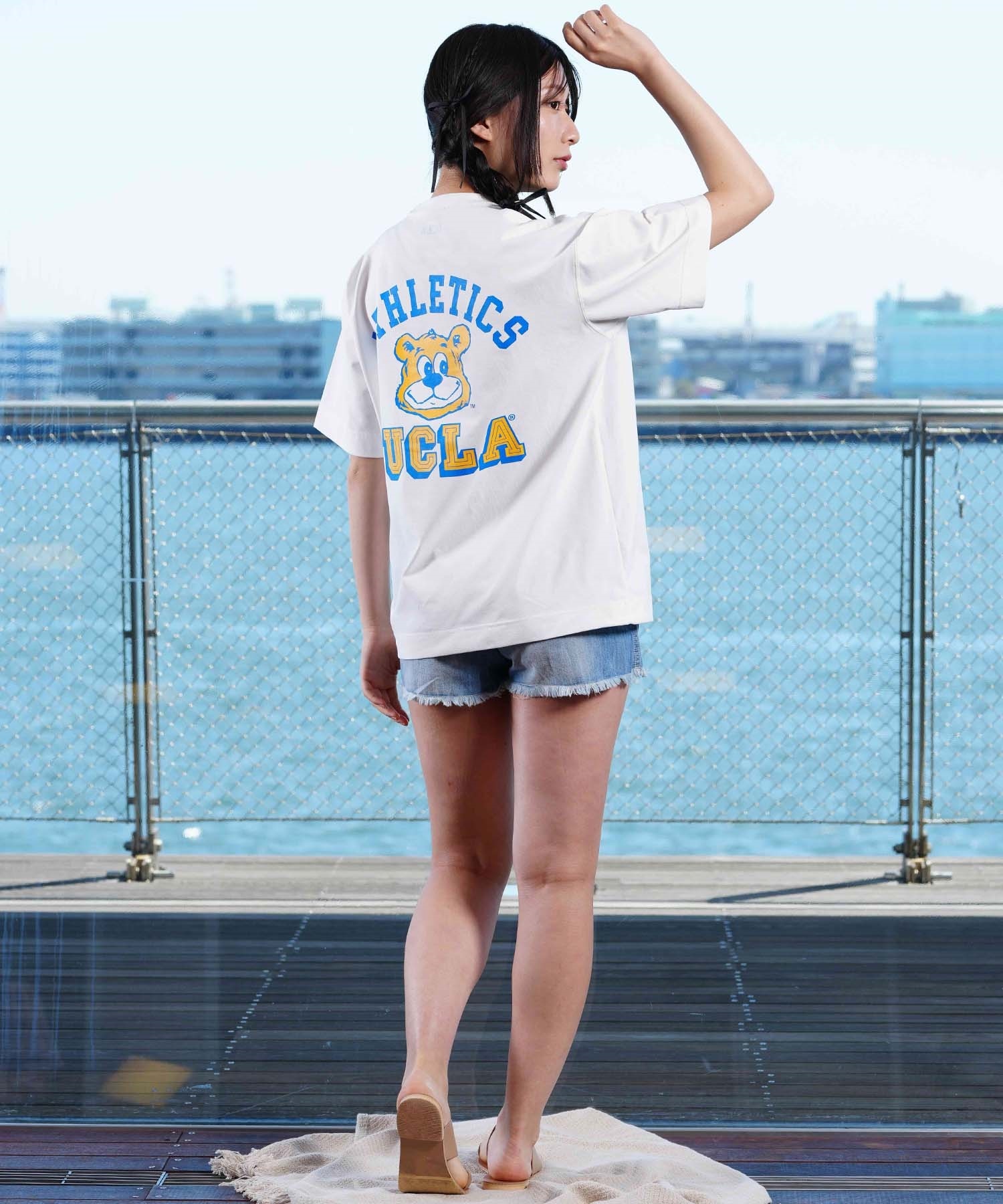 ANTIBAL アンティバル レディース ラッシュガード 半袖 Tシャツ UCLA 水陸両用 UVケア ムラサキスポーツ限定 243AN2ST036(WHT-M)