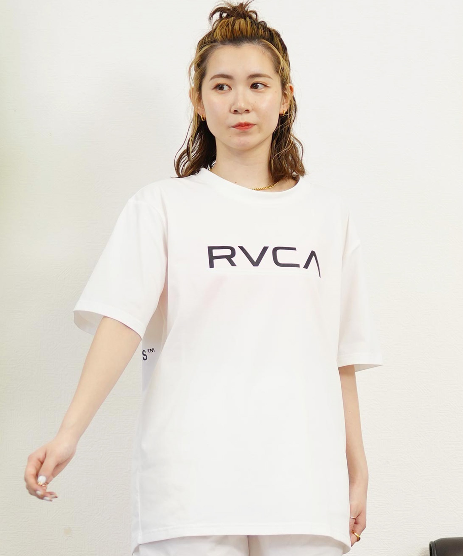 RVCA ルーカ ラッシュガード Tシャツ 半袖 水陸両用 ユーティリティ UVカット BE04C-855(WHT-M)