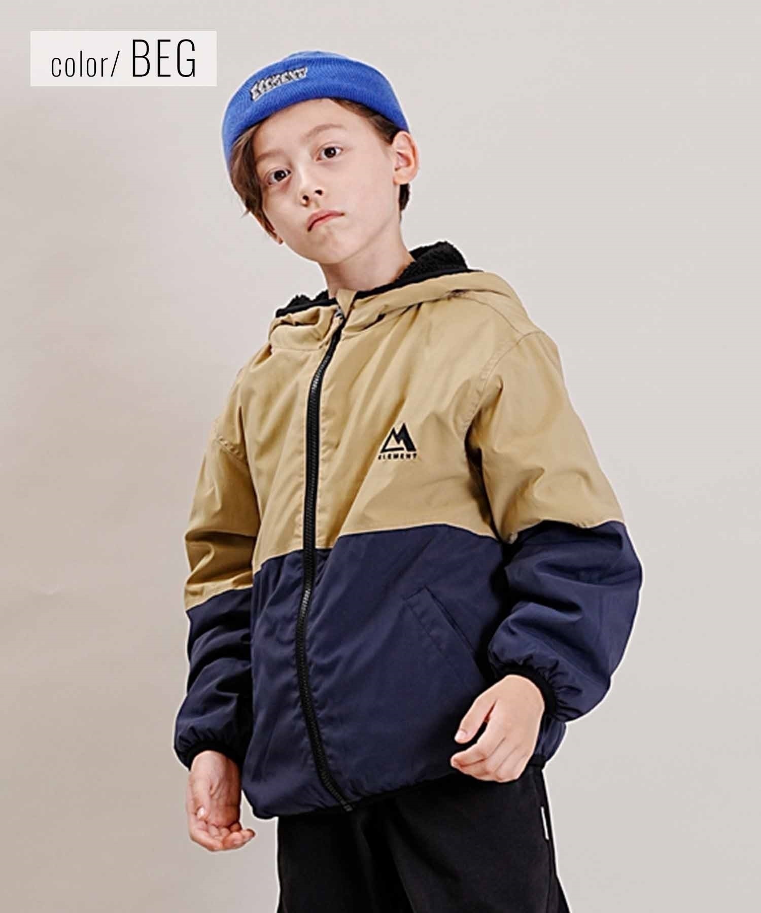 ELEMENT/エレメント TRADE JACKET YOUTH キッズ アウター リバーシブル ボア ナイロン ジャケット BD026-782(BTL-130cm)