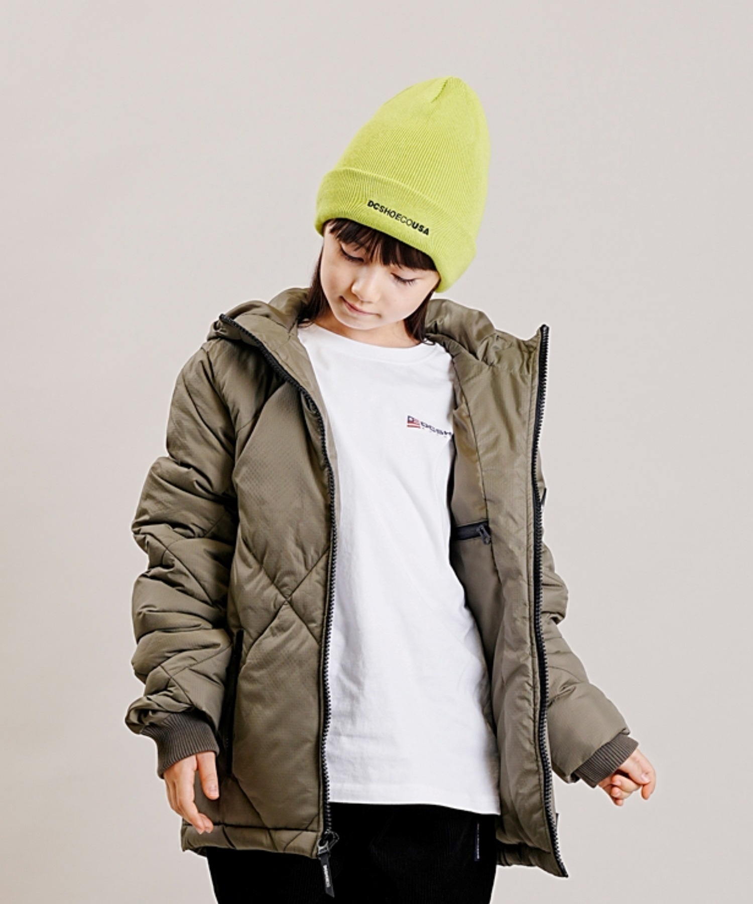 DC/ディーシー PASSAGE PUFFER BOY キッズ ジャケット 撥水 断熱 YJK234501(KVJ0-130cm)