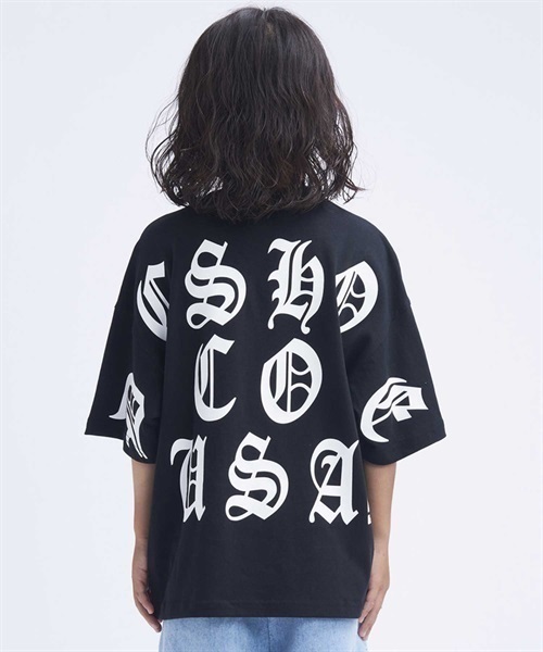 DC ディーシー 23 KD BACK OLD ENGLISH SS23 キッズ バック オールドイングリッシュ ショートスリーブ Tシャツ 親子コーデ YST232612(BLK-100)