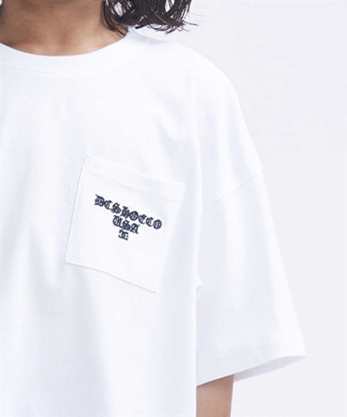 DC ディーシー 23 KD BACK OLD ENGLISH SS23 キッズ バック オールドイングリッシュ ショートスリーブ Tシャツ 親子コーデ YST232612(WHT-120)