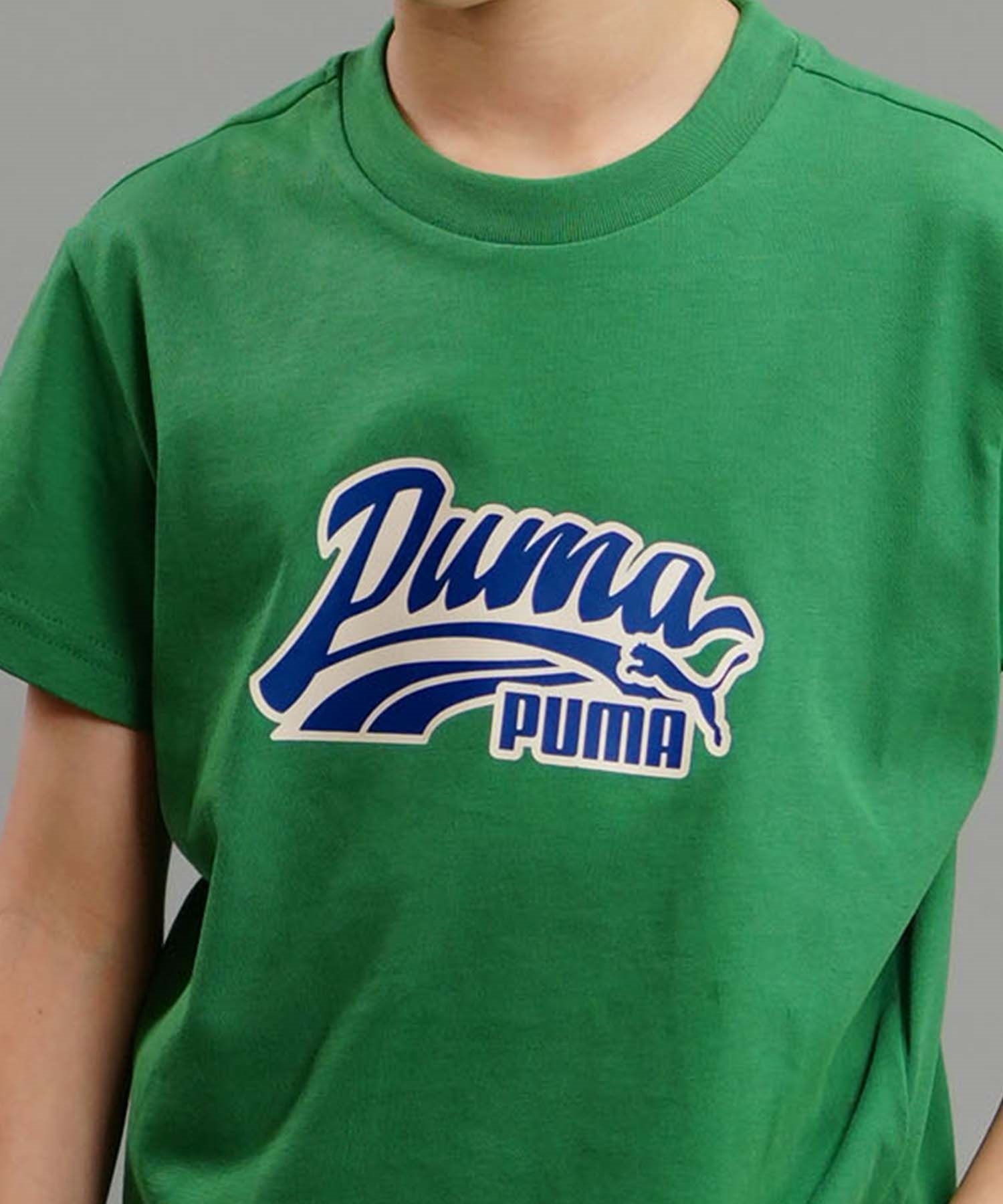 PUMA プーマ ESSプラス MID 90S MX キッズ 半袖 Tシャツ ボーイズ フロントロゴ 680549(87-130cm)