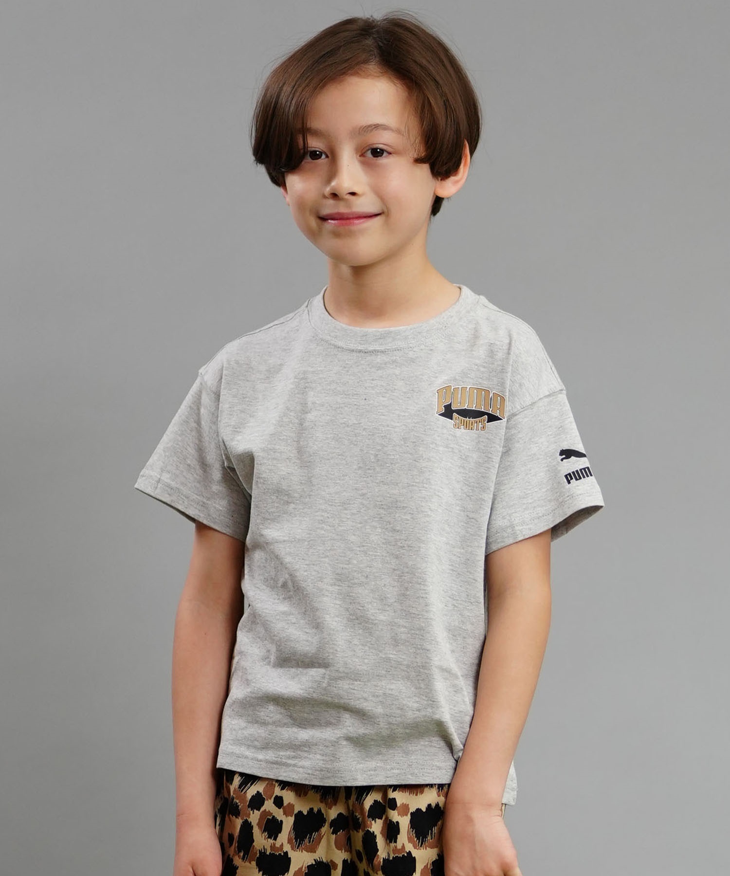 PUMA プーマ TEAM FOR THE FANBASE グラフィック キッズ 半袖 Tシャツ ボーイズ バックプリント 625134(86-128cm)