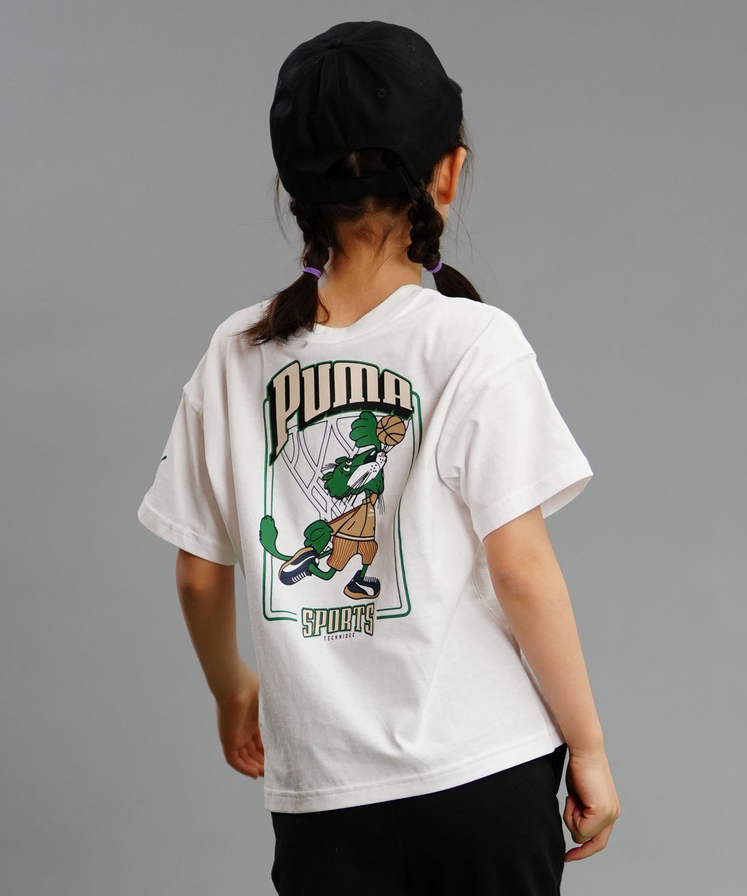 PUMA プーマ TEAM FOR THE FANBASE グラフィック キッズ 半袖 Tシャツ ボーイズ バックプリント 625134(86-128cm)