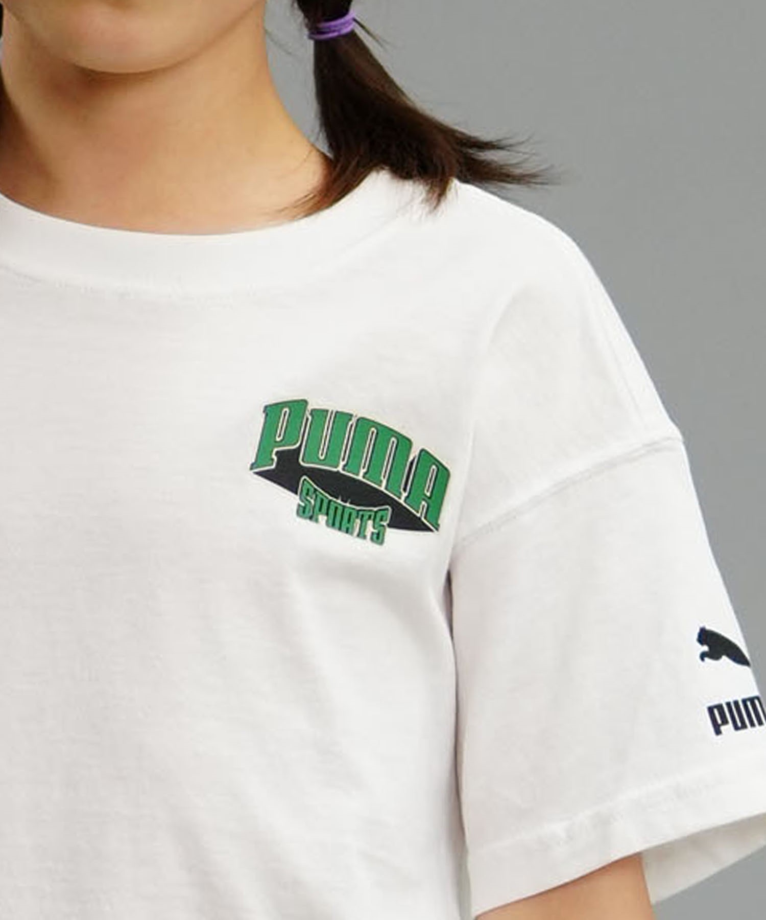 PUMA プーマ TEAM FOR THE FANBASE グラフィック キッズ 半袖 Tシャツ ボーイズ バックプリント 625134(02-128cm)