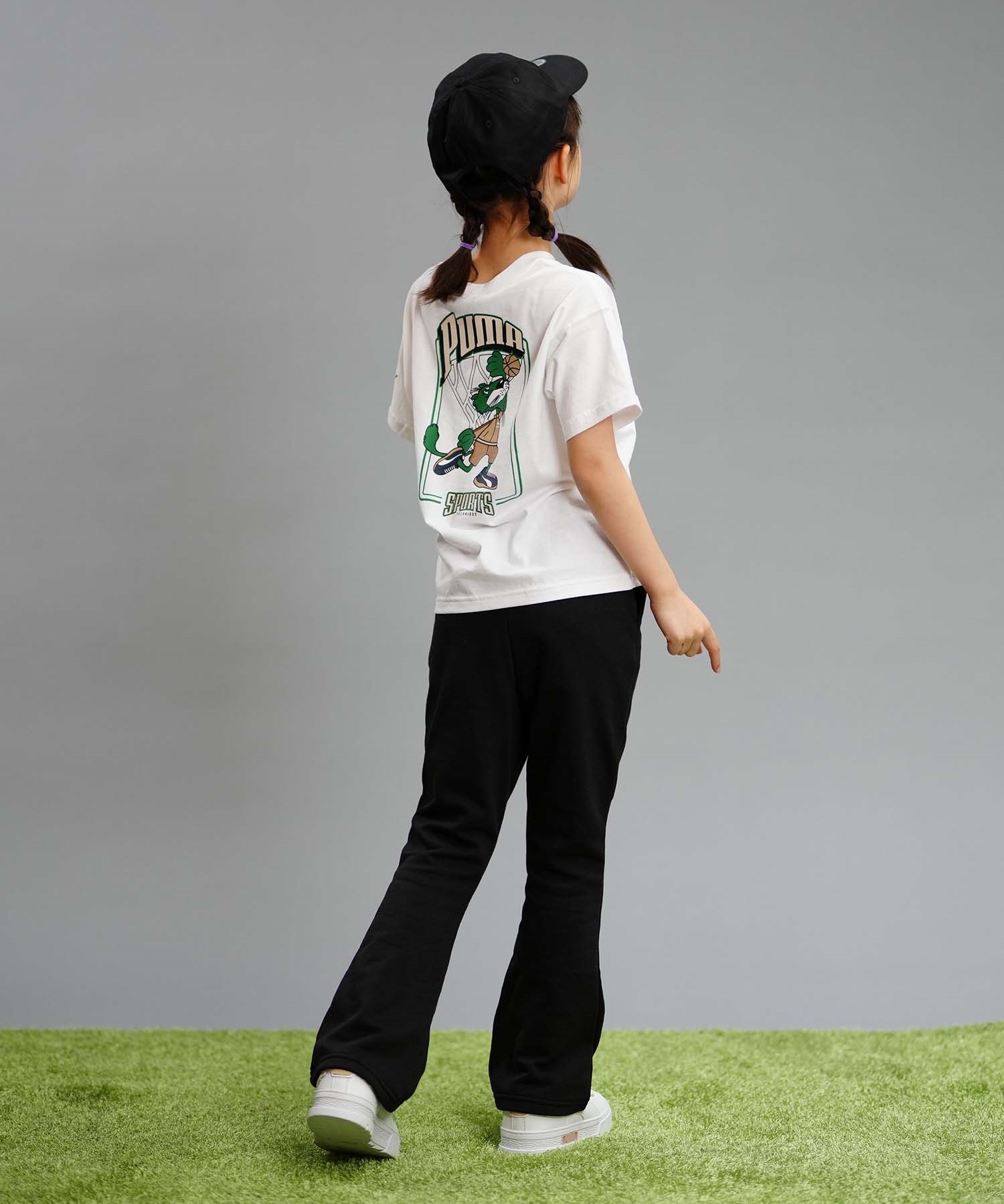 PUMA プーマ TEAM FOR THE FANBASE グラフィック キッズ 半袖 Tシャツ ボーイズ バックプリント 625134(86-128cm)