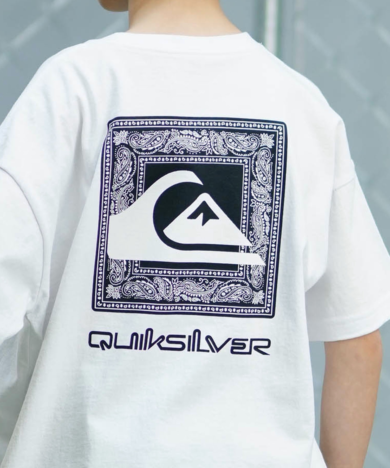 QUIKSILVER クイックシルバー QUIK PATTERN BOX ST キッズ 半袖 Tシャツ ムラサキスポーツ限定 KST241641M(WHT2-100cm)