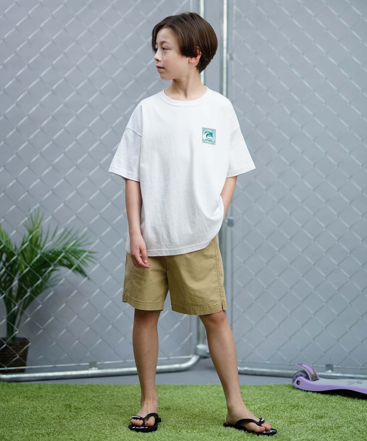 QUIKSILVER クイックシルバー QUIK PATTERN BOX ST キッズ 半袖 Tシャツ ムラサキスポーツ限定 KST241641M(WHT1-100cm)