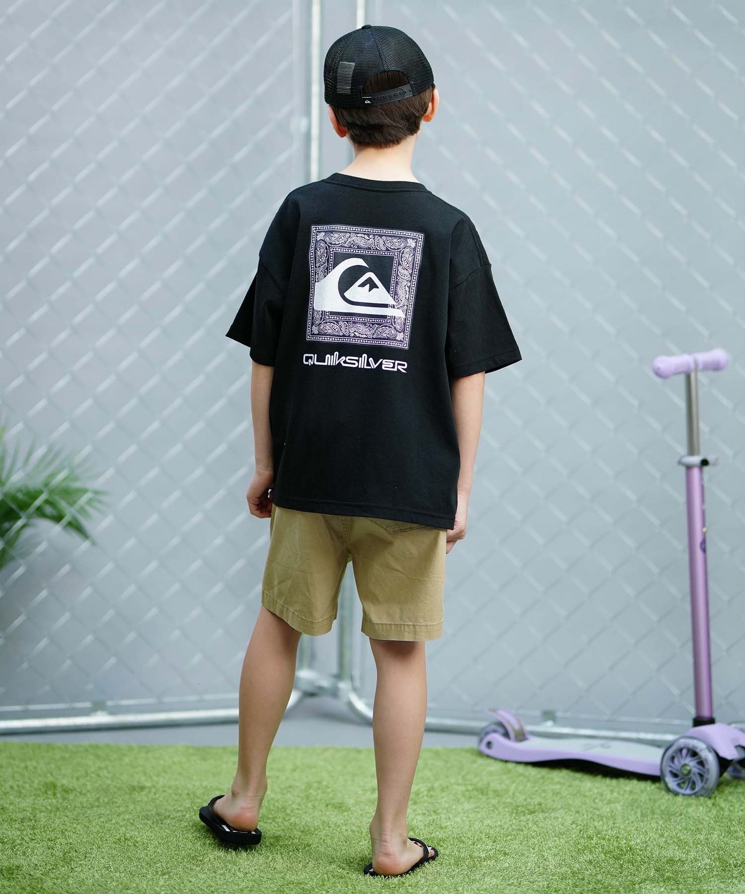 QUIKSILVER クイックシルバー QUIK PATTERN BOX ST キッズ 半袖 Tシャツ ムラサキスポーツ限定 KST241641M(WHT1-100cm)