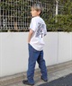 FORGET NEVER フォーゲットネバー キッズ 半袖 Tシャツ バックプリント ムラサキスポーツ限定 242OO3ST209FN(WHT-130cm)