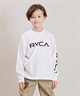 RVCA/ルーカ RVCA BALANCE LT キッズ ジュニア 長袖 Tシャツ ロンT 背中 腕 ロゴ BD046-064(WHT-130cm)