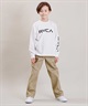 RVCA/ルーカ RVCA BALANCE LT キッズ ジュニア 長袖 Tシャツ ロンT 背中 腕 ロゴ BD046-064(WHT-130cm)