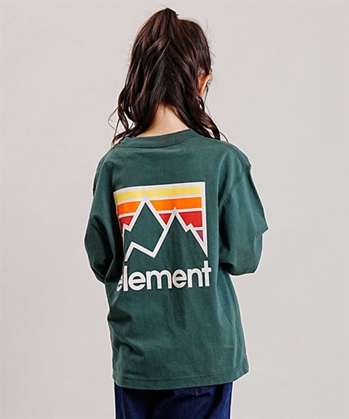 ELEMENT/エレメント キッズ JOINT LS YOUTH ロング Tシャツ バックプリント  長袖 Tシャツ BD026-074(WHT-130cm)