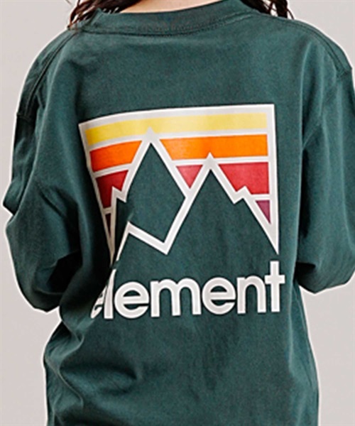 ELEMENT/エレメント キッズ JOINT LS YOUTH ロング Tシャツ バックプリント  長袖 Tシャツ BD026-074(GRN-130cm)