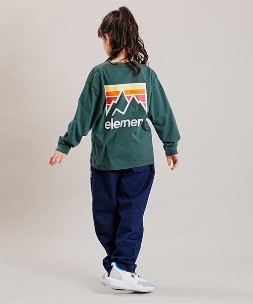 ELEMENT/エレメント キッズ JOINT LS YOUTH ロング Tシャツ バックプリント  長袖 Tシャツ BD026-074(FBK-130cm)