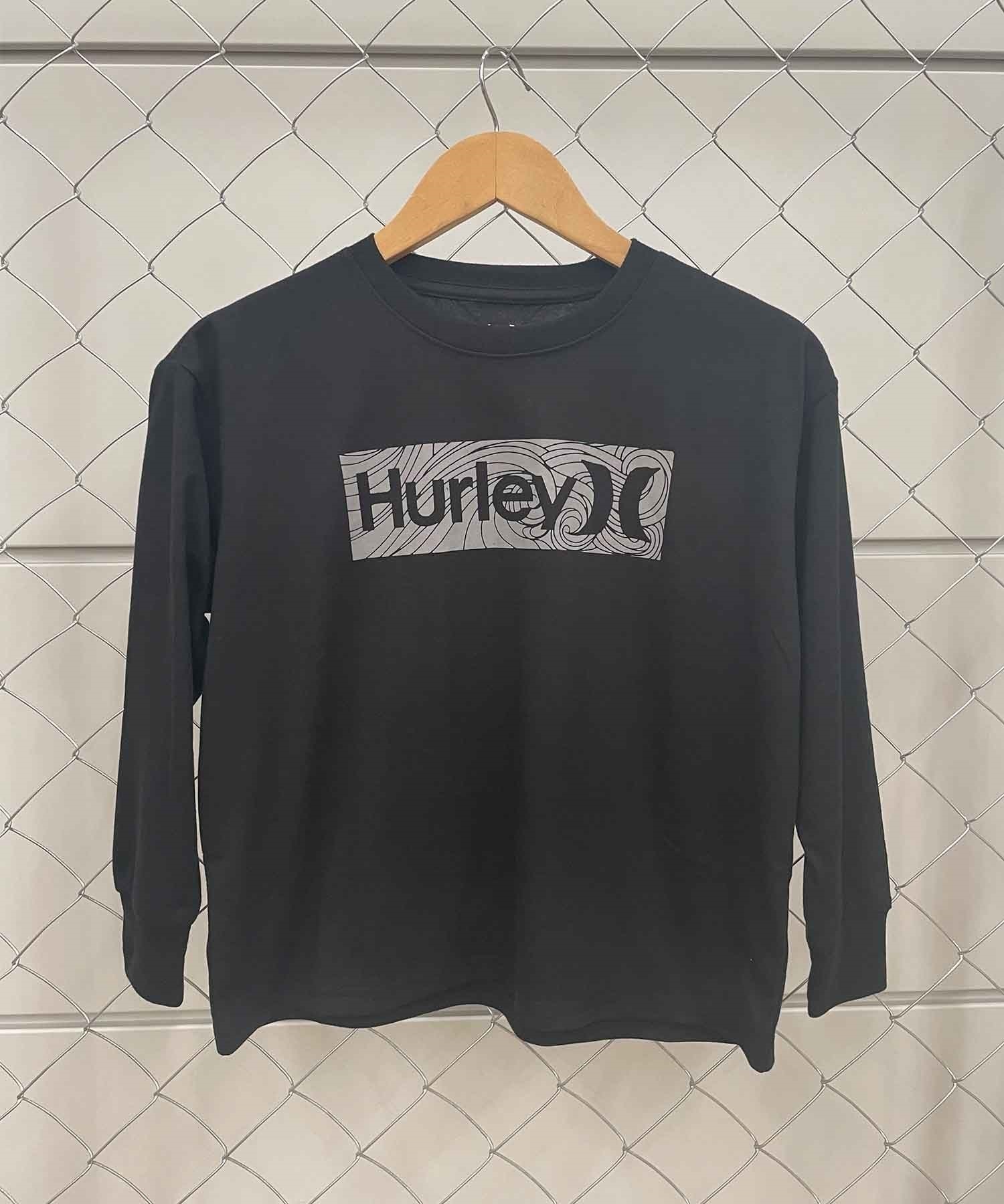 Hurley/ハーレー BOYS VORTEX BOX LOGO LONG SLEEB TEE キッズ 長袖Tシャツ BLS2332001(WHT-130cm)