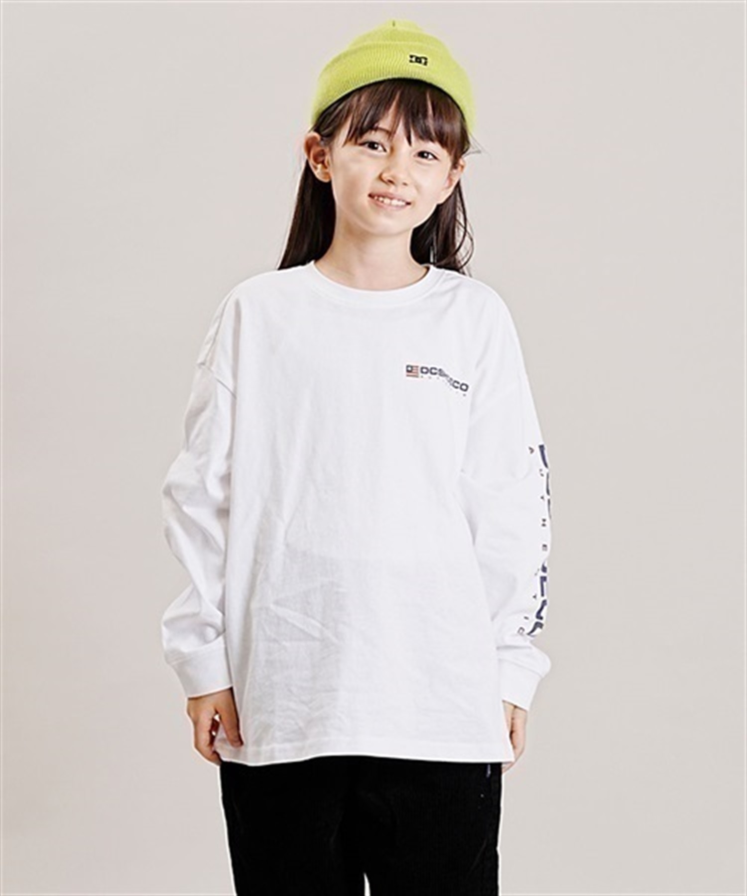 DC/ディーシー 23 KD 94 LS23 キッズ 94 ロングスリーブ ロングTシャツ スケートボード YLT234535(WHT-130cm)