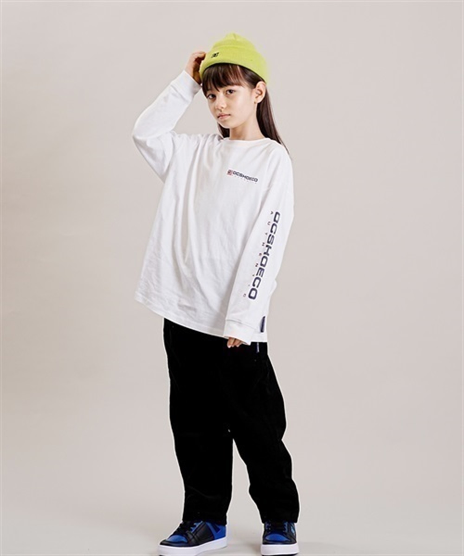 DC/ディーシー 23 KD 94 LS23 キッズ 94 ロングスリーブ ロングTシャツ スケートボード YLT234535(GRN-130cm)