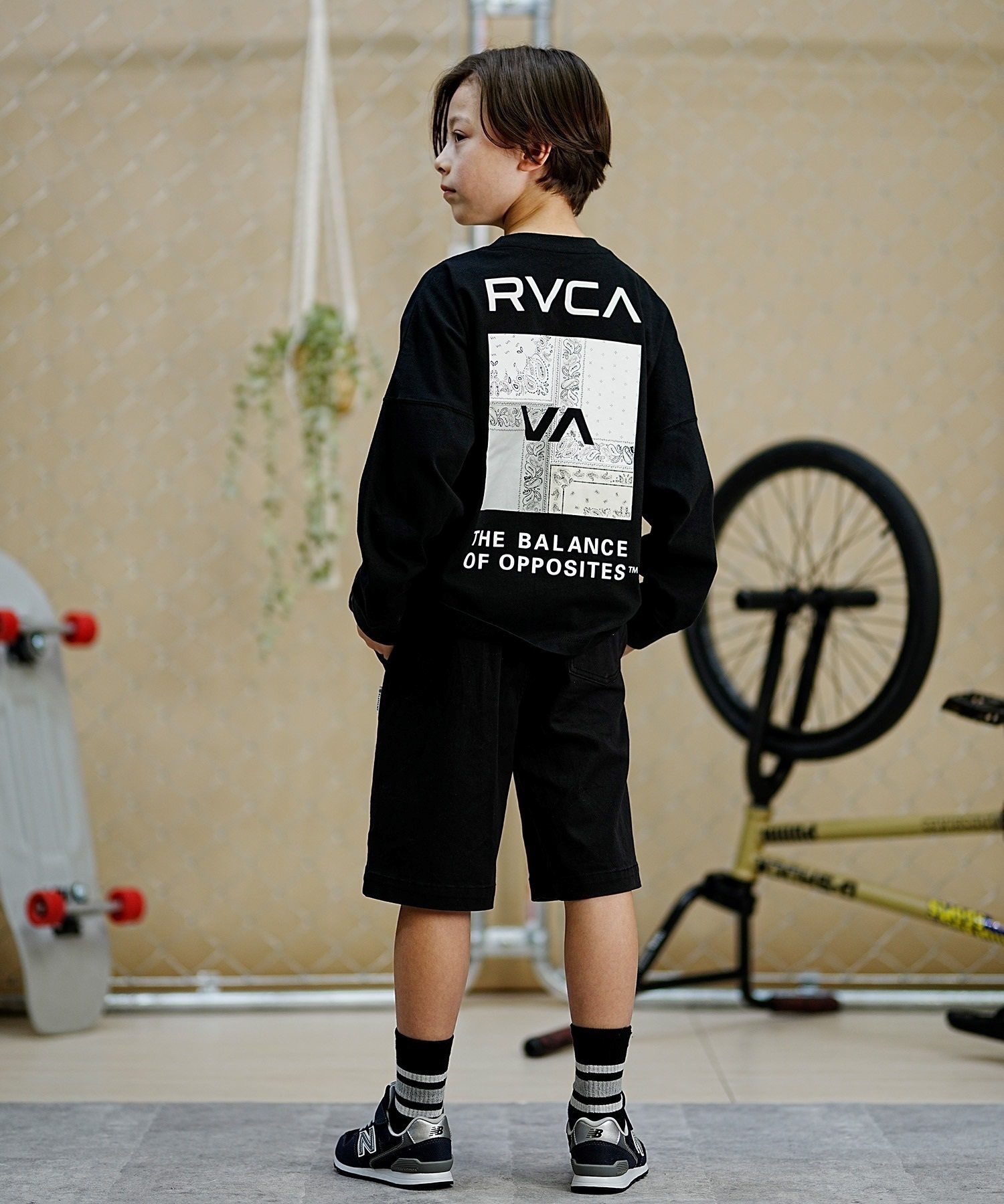 RVCA ルーカ キッズ ロングTシャツ ロンT バンダナ柄 130cm?160cm