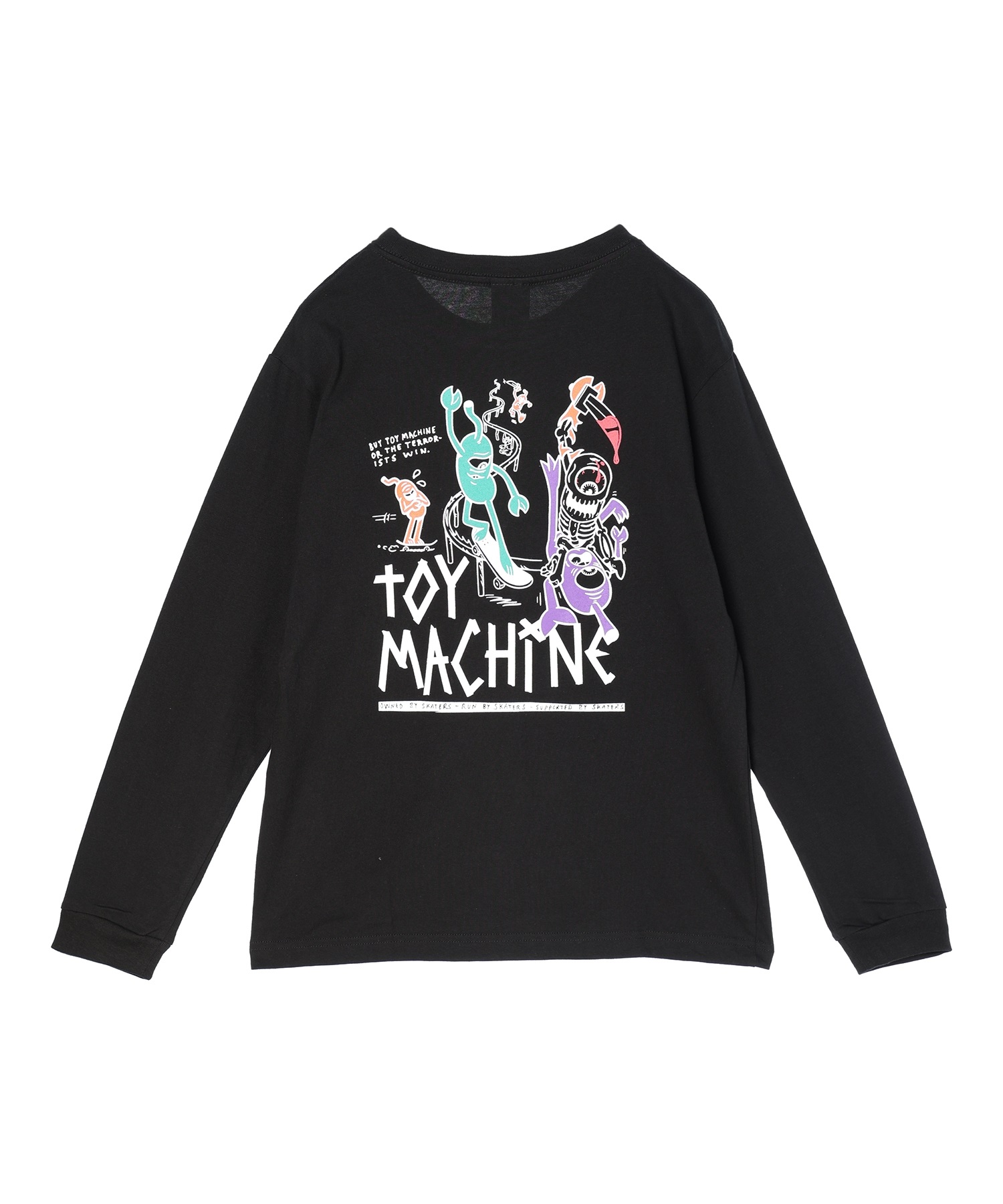 TOY MACHINE トイマシーン PTEE TOY MACHINE ERIC LST 23A960-42 キッズ 長袖Tシャツ(BK-130)