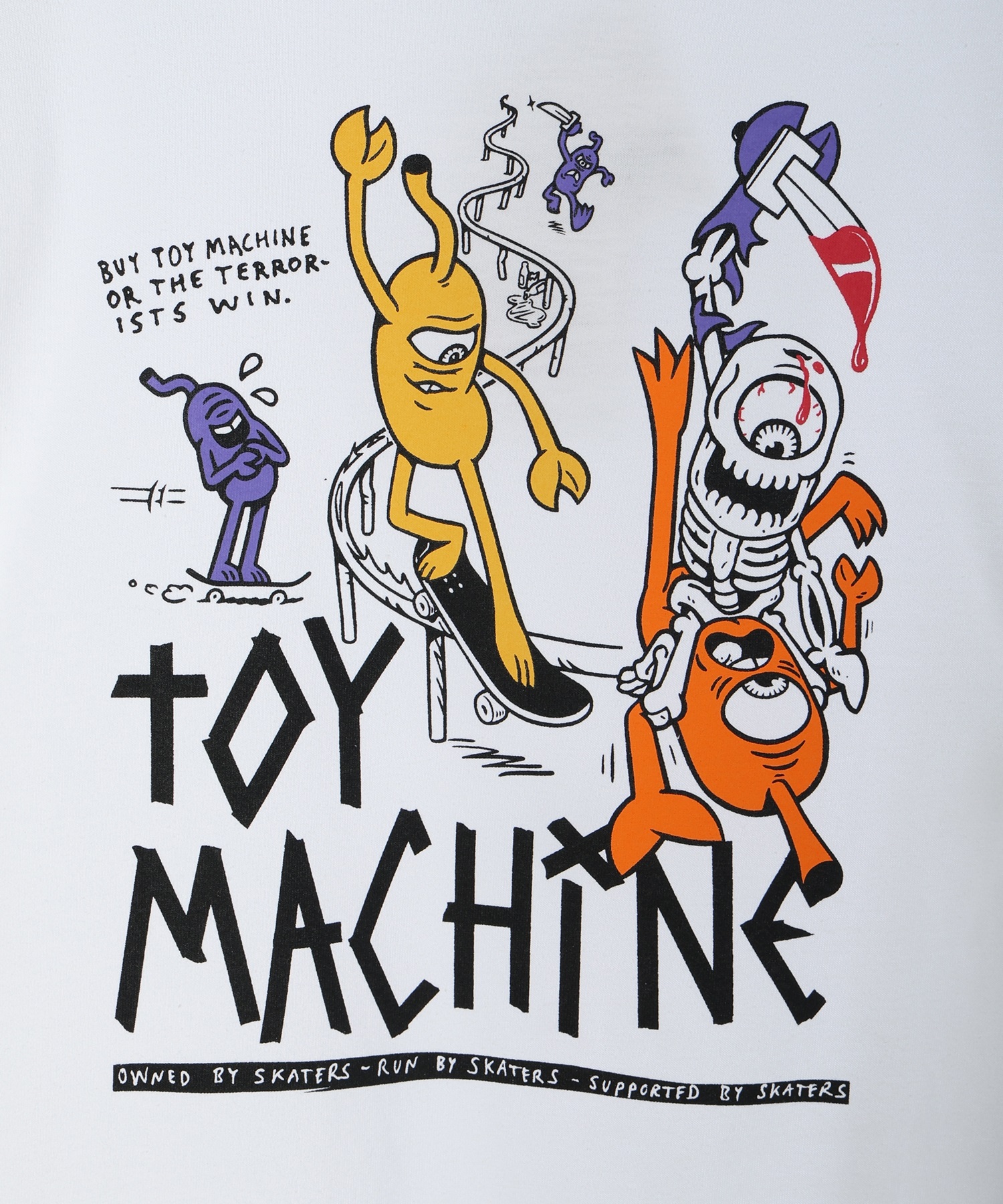 TOY MACHINE トイマシーン PTEE TOY MACHINE ERIC LST 23A960-42 キッズ 長袖Tシャツ(WT-130)