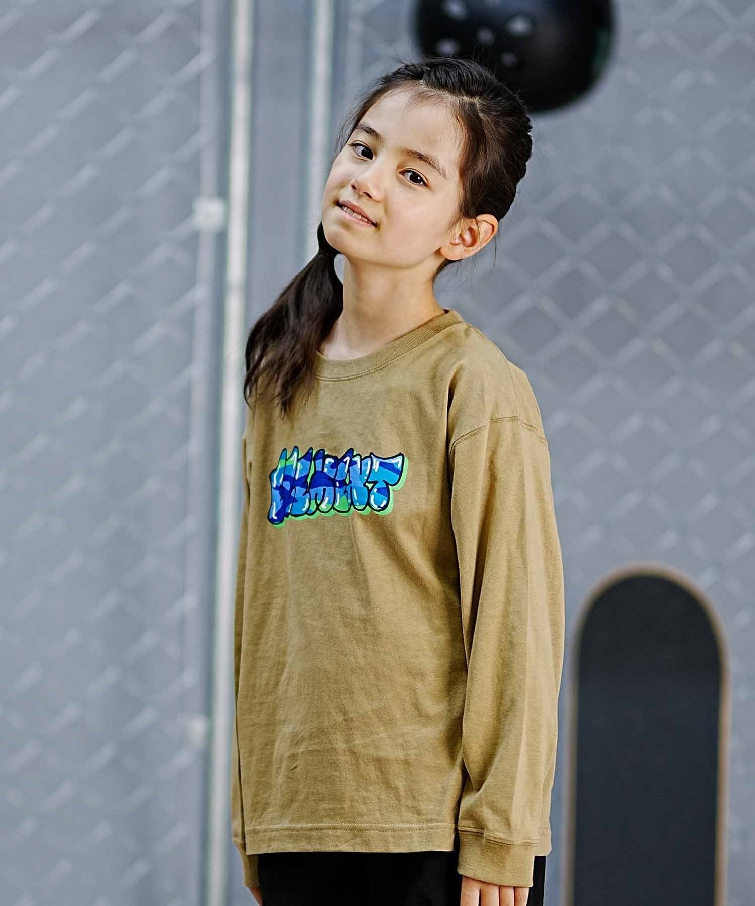 ELEMENT エレメント BUBBLE LS YOUTH キッズ ロングTシャツ 長袖 スケートボード BE025-063(BEG-130cm)