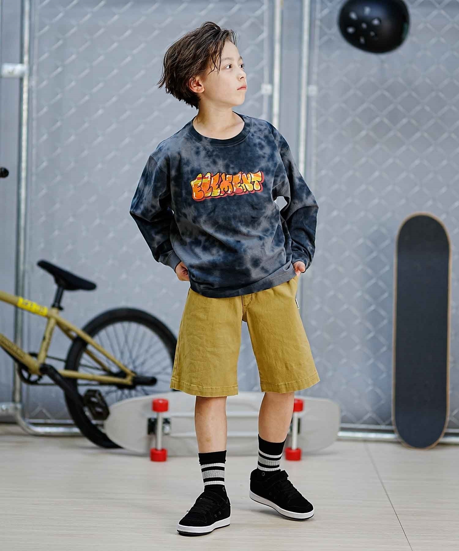 ELEMENT エレメント BUBBLE LS YOUTH キッズ ロングTシャツ 長袖 スケートボード BE025-063(FBK-130cm)