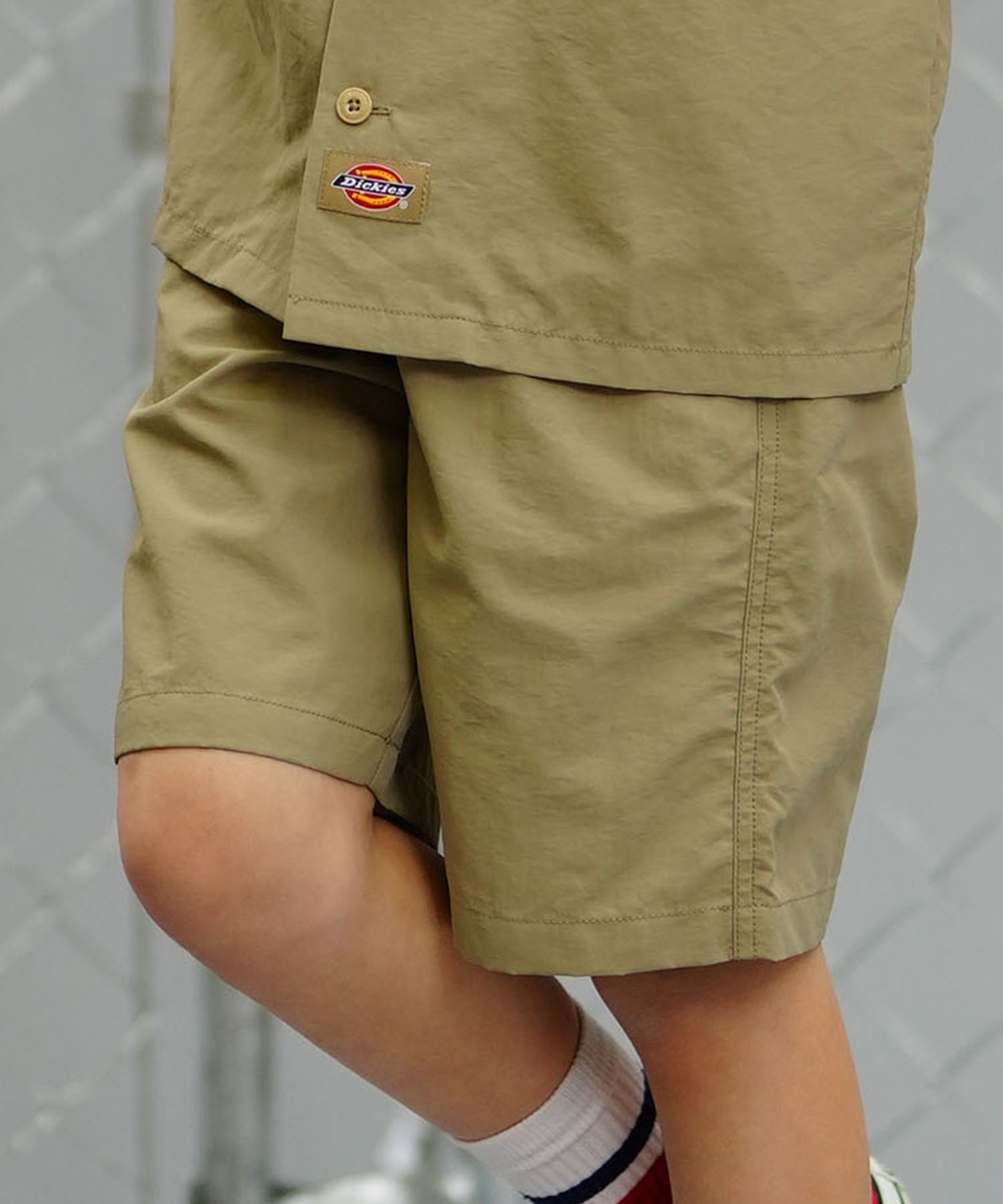 Dickies ディッキーズ キッズ ナイロンイージーショーツ ショートパンツ セットアップ対応 80572700(74BEG-130cm)