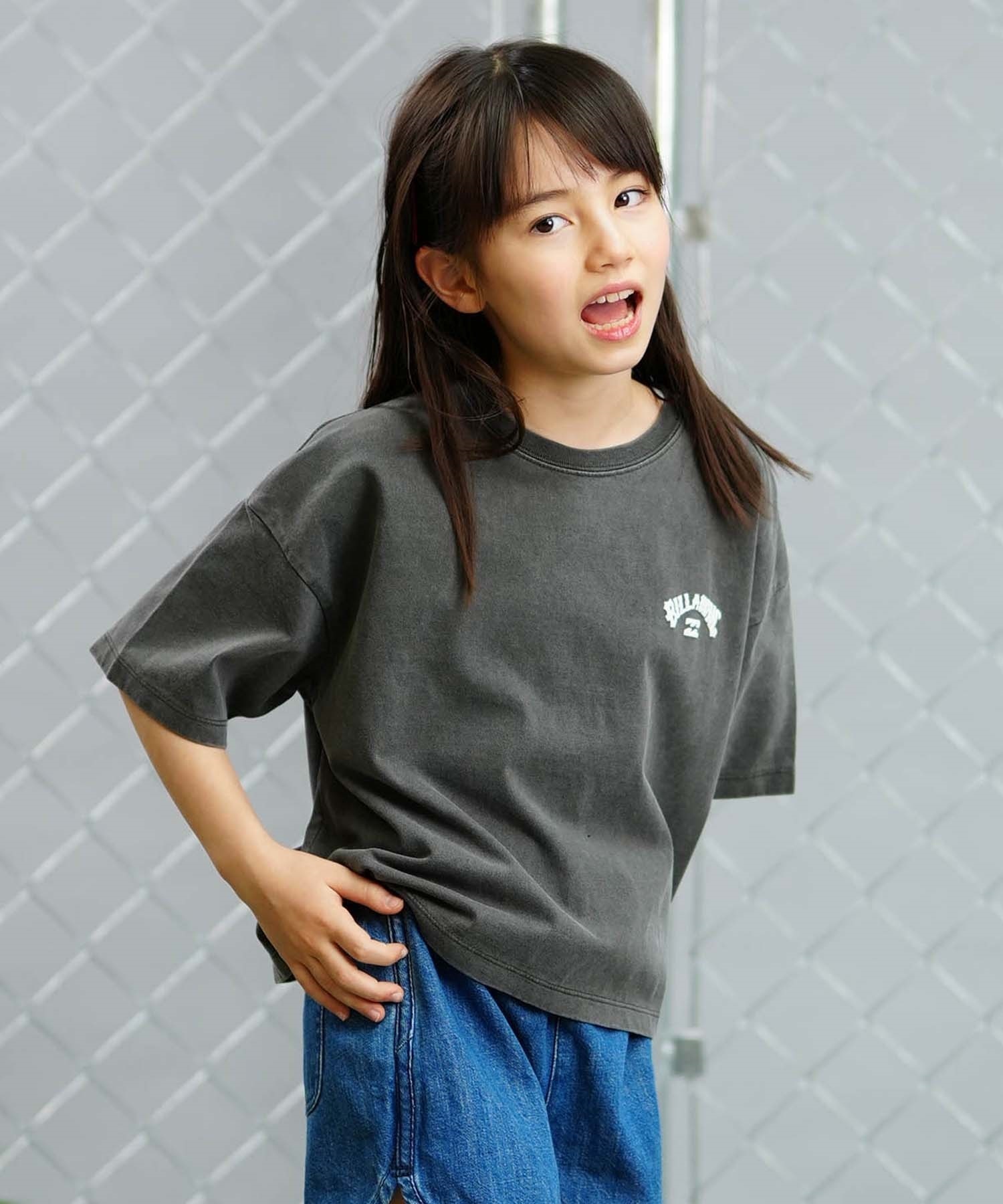 【クーポン対象】BILLABONG ビラボン ARCH LOGO WIDE LOOSE CROPED TEE キッズ 半袖 Tシャツ 親子コーデ BE015-250(BSD-130cm)