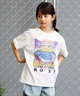 ROXY ロキシー MINI OUT OF SPACE ミニアウトオブスペース キッズ Tシャツ タイダイ柄 TST241120(WHT-130cm)