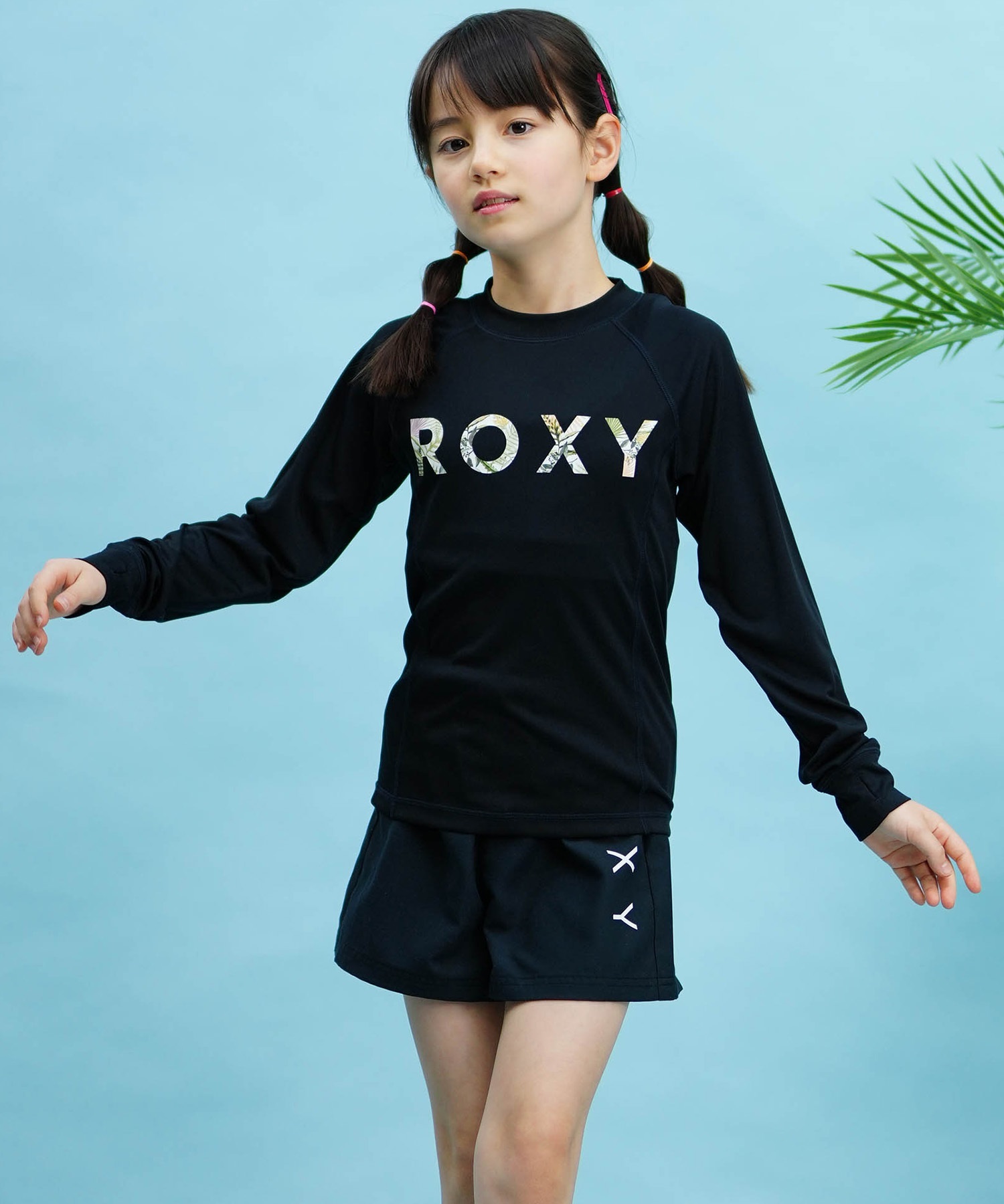 【クーポン対象】ROXY ロキシー キッズ ラッシュガード Tシャツ 長袖 ロンT UVカット TLY241107(LIL-130cm)