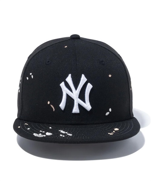 NEW ERA/ニューエラ Youth 9FIFTY Splash Embroidery ニューヨーク・ヤンキース ブラック キッズ キャップ 13762758(BLK-YTH)