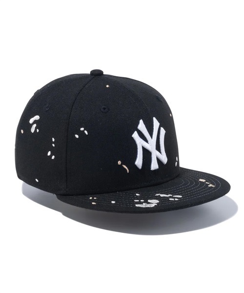 NEW ERA/ニューエラ Youth 9FIFTY Splash Embroidery ニューヨーク・ヤンキース ブラック キッズ キャップ 13762758(BLK-YTH)