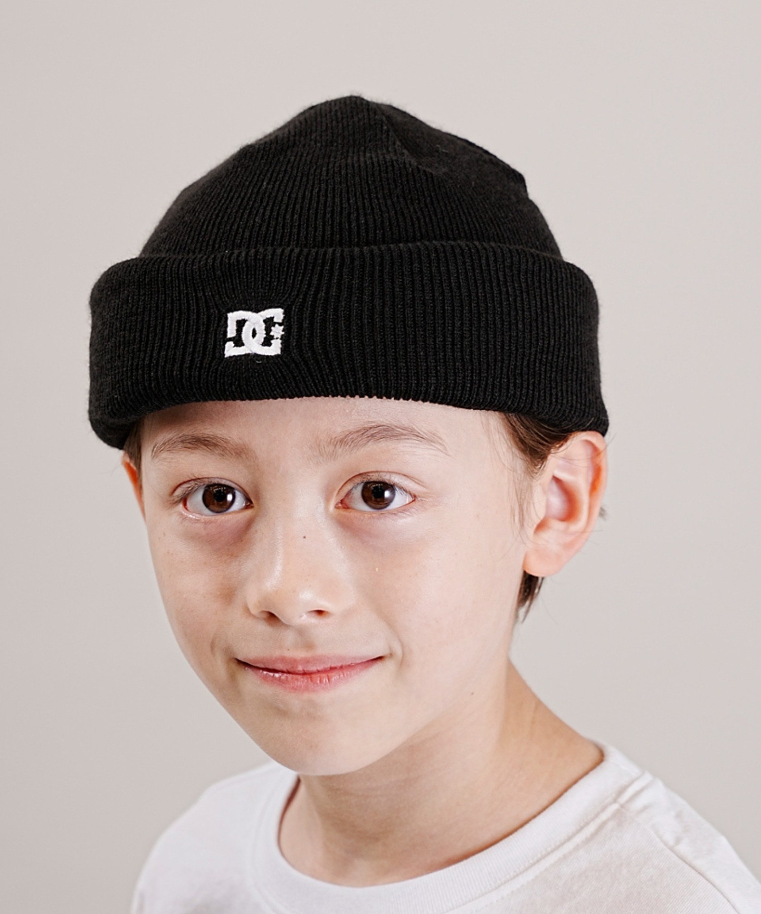 DC/ディーシー 23 KD 2WAY LOGO BEANIE キッズ ビーニー ニットキャップ 帽子 YBE234626(BLK-FREE)