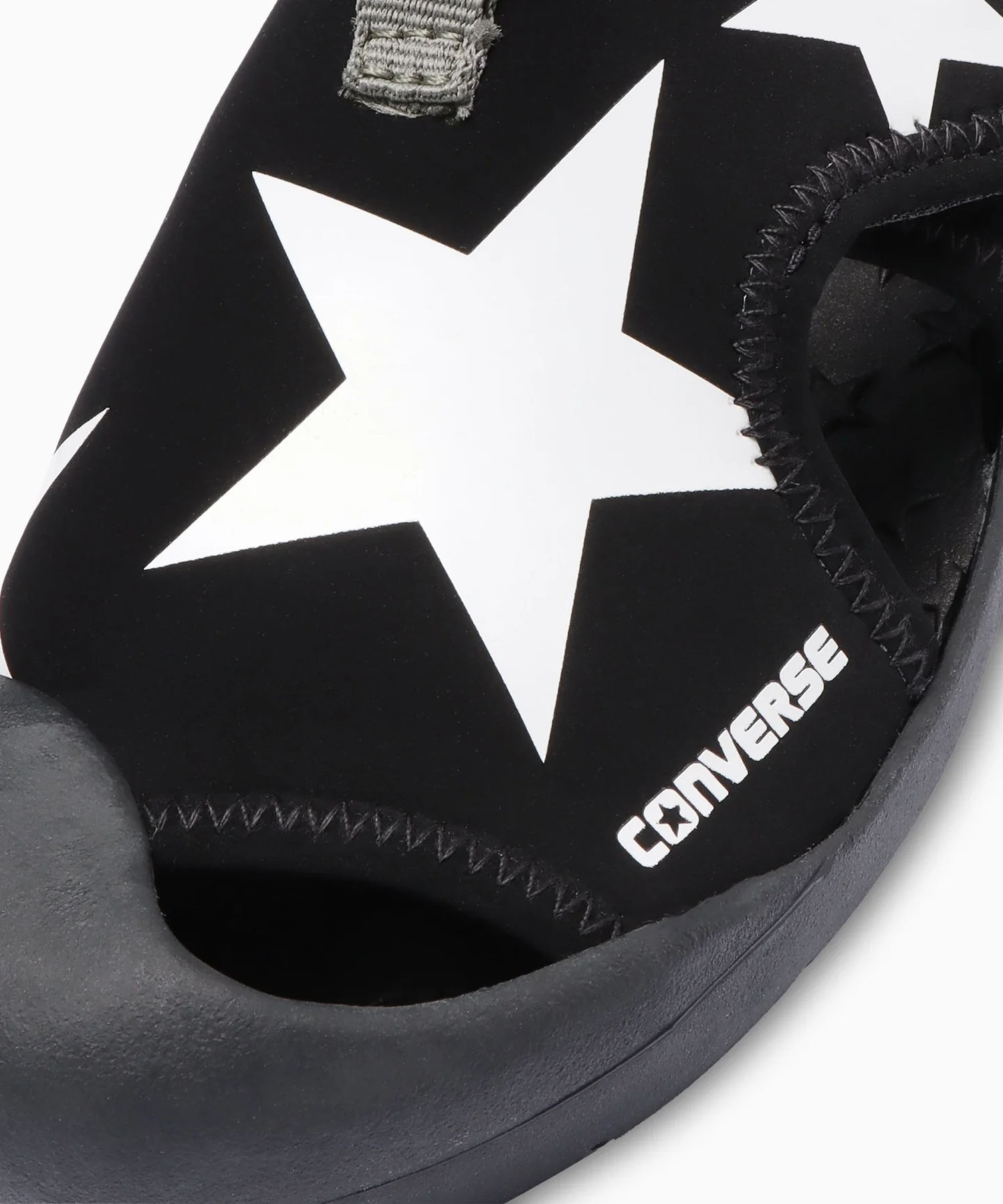 CONVERSE コンバース KID'S CVSTAR SANDAL キッズ サンダル シューズ 星 スター 37303002(BK/WT-13.0cm)