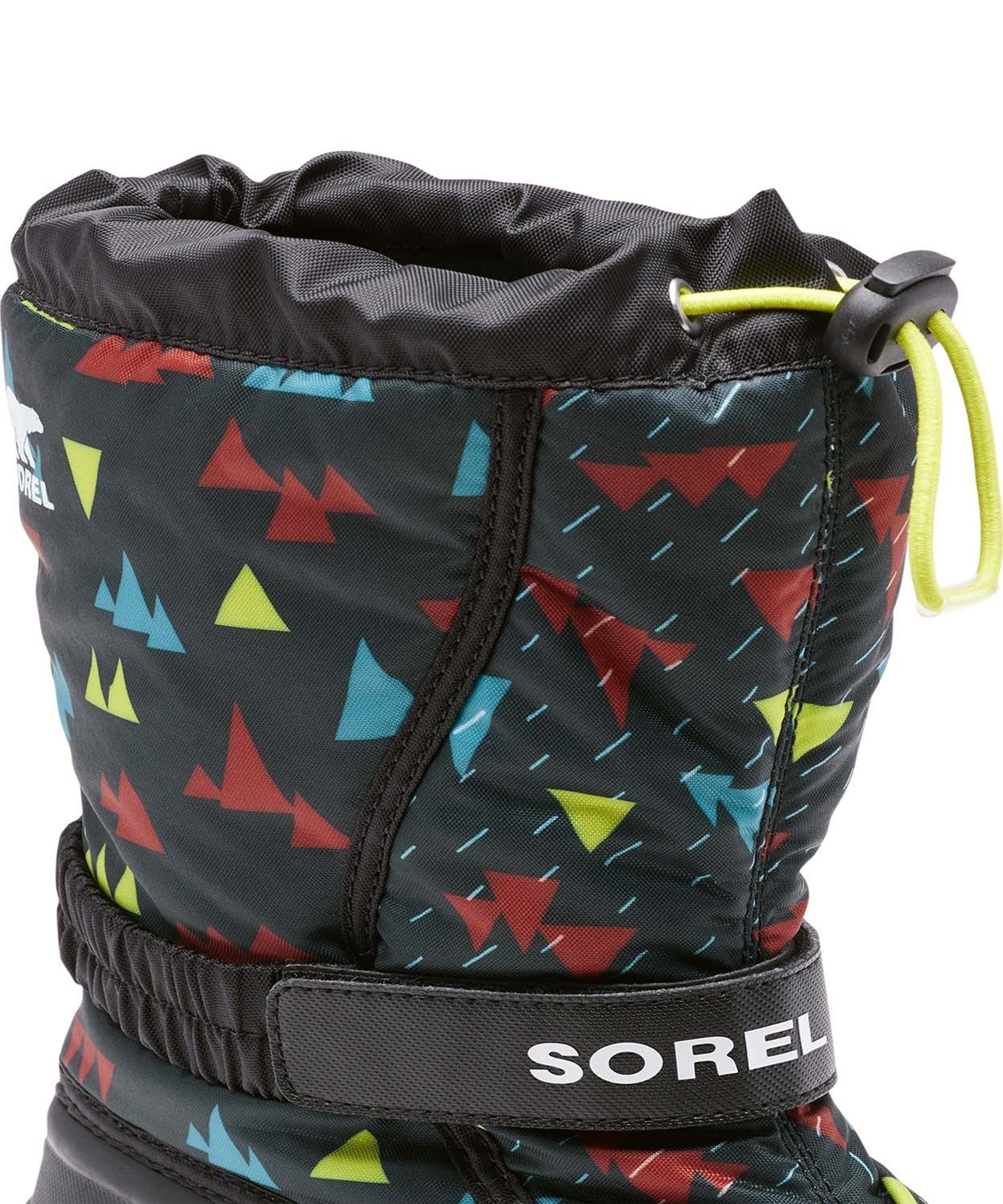 SOREL/ソレル ユース フルーリー プリント キッズ ウィンターブーツ 防水 ブラック 総柄 NY3504 011(011-19.0cm)