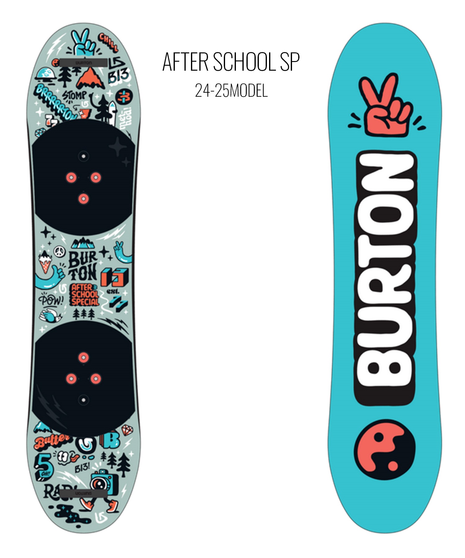 BURTON バートン スノーボード 板 キッズ AFTER SCHOOL SPE ムラサキスポーツ 24-25モデル LL E23(ONECOLOR-80cm)