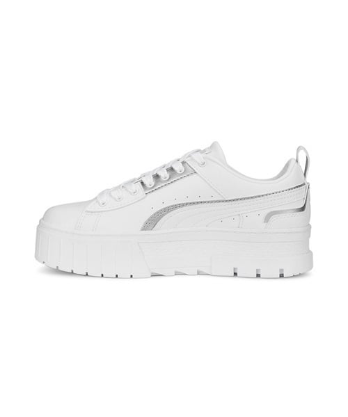 PUMA/プーマ メイズ ユーティー メタリック ウィメンズ レディース スニーカー 厚底 ホワイトスニーカー 391084(01-23.0cm)